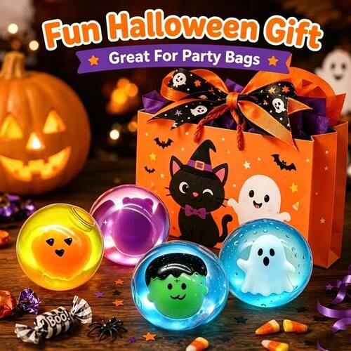 1-5PCS Pumpkin Head Maltose Squishy Ball Halloween Slow Risi