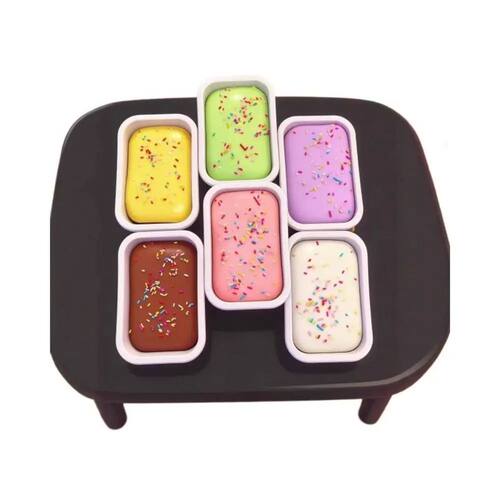 1pc Sticky Box Cake Squishy Toy Slow Rising Squeeze Toy Ice