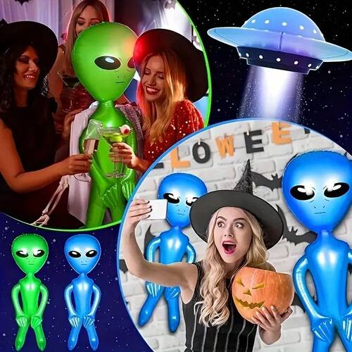 Cross-border Spot Inflatable Alien Doll, Halloween Bar Decor