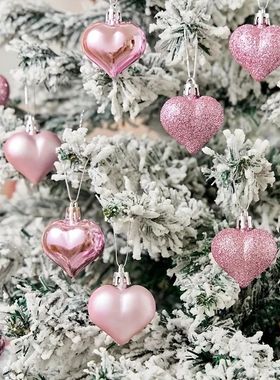 12pcs Pink Christmas Ball Ornaments Shatterproof Xmas Ball D