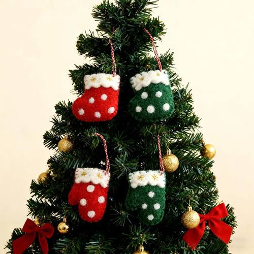 Felt Gloves Socks Christmas Tree Pendant Hanging Ornaments