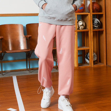 TIP-OFF美式篮球运动卫裤实战训练刺绣抽绳束脚长裤宽松休闲男女