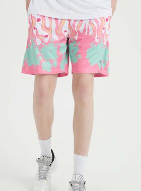 TIP-OFF美式复古火焰印花篮球运动休闲时尚速干百搭短裤宽松透气