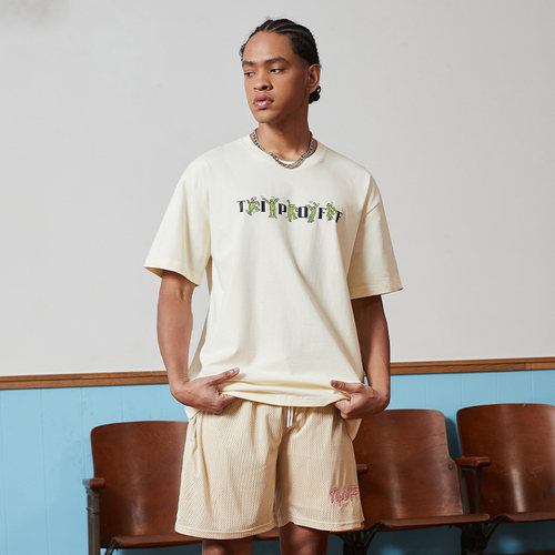 TIP-OFF美式复古仙人掌印花短袖