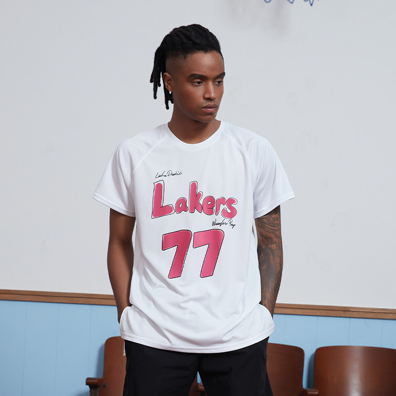 TIP-OFF湖人队东契奇美式篮球运动速干短袖T恤投篮服宽松