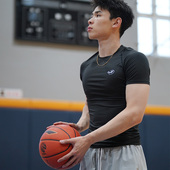 T恤透气吸汗简约 字母小标篮球运动速干健身紧身衣短袖 TIP OFF美式