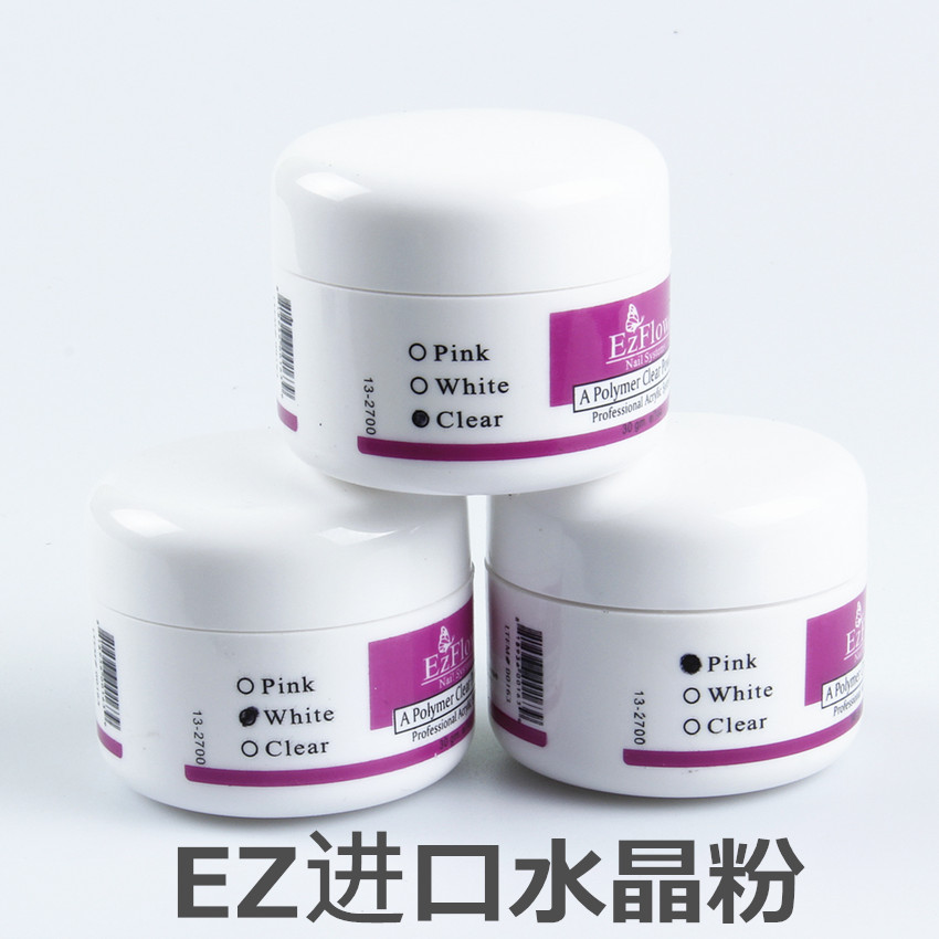 光疗3D立体雕花白色透明水晶甲
