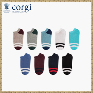 CORGI柯基英国进口男女士船袜通勤透气薄款 精梳棉亲肤透气短袜