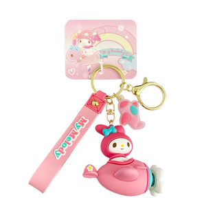 正版三丽鸥HelloKitty钥匙扣可爱凯蒂猫玩偶公仔挂件汽车钥匙链女