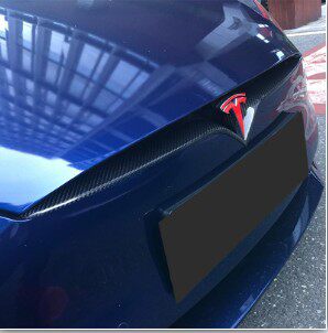 适用于14-22 Tesla特斯拉model S碳纤维前唇中网饰条框 干碳前唇