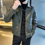 2025年秋冬新款男机车PU皮夹克皮衣男外套9881P135198现货，男装皮衣，电商B217