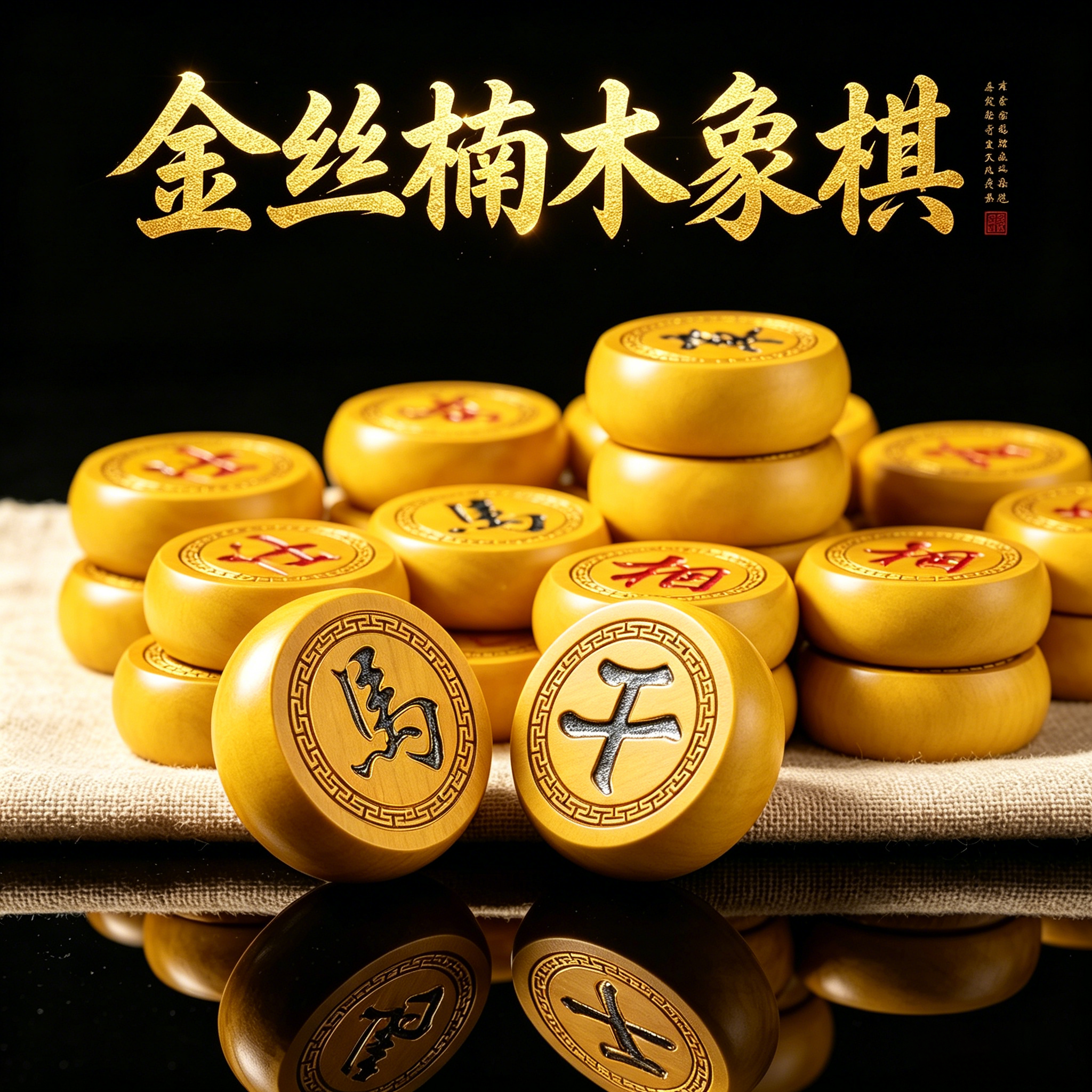 金丝楠木象棋高档带木质棋盘中国象棋红花梨高级豪华成人老人实木