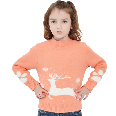 新款打底中高领一体加绒针织衫