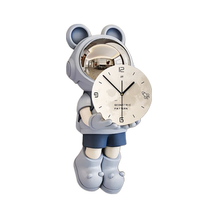 现代简约大气时尚装饰挂表创意餐厅时钟挂墙2026新款免打孔挂钟