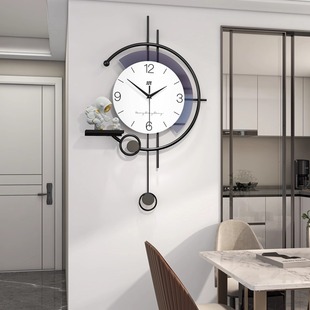 钟表挂钟客厅2026新款高级感挂表现代简约大气个性创意时钟表挂墙