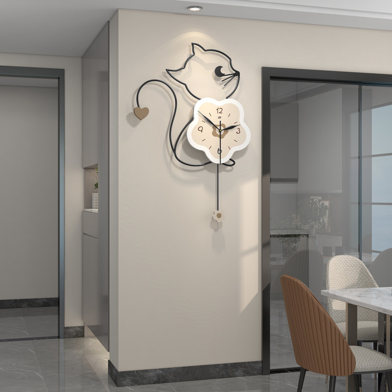 墙上挂的钟表挂钟客厅2023新款表钟现代简约网红时钟表挂墙钟挂表