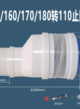 150/160/170/180转110mm变径止回阀油烟机管道阀排烟管软管变径圈