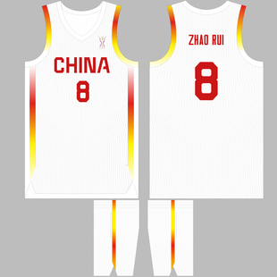 中国男篮球衣王俊杰10号胡金秋21号胡明轩3号赵睿8号美式篮球队服