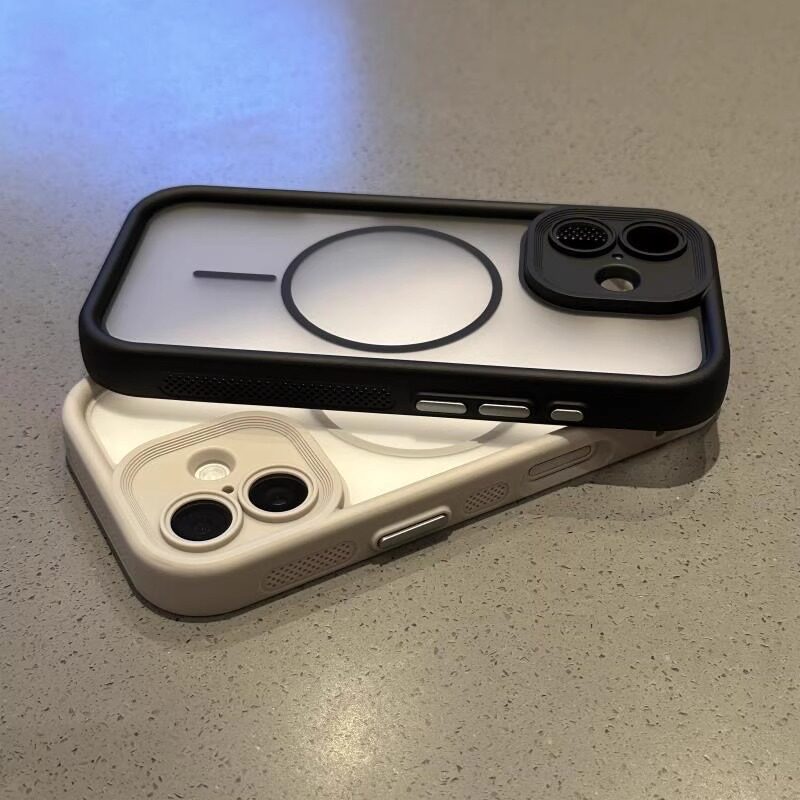 适用iPhone16promax手机壳新款iPhone15pro散热磨砂肤感14pro磁吸充电13pro超薄12pro高级感11全包防摔保护套