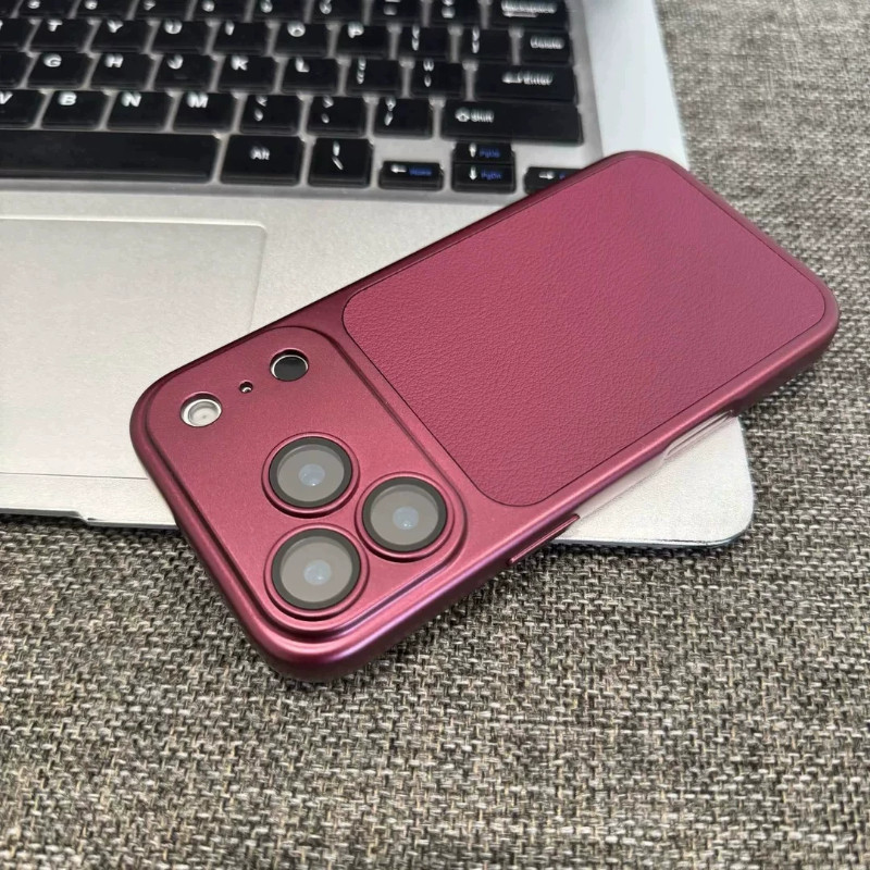 秒变大视窗适用苹果17皮纹手机壳iPhone18promax全包防摔16plus瞳眼镜头膜15/14Pro哑光电镀13/12男女保护套