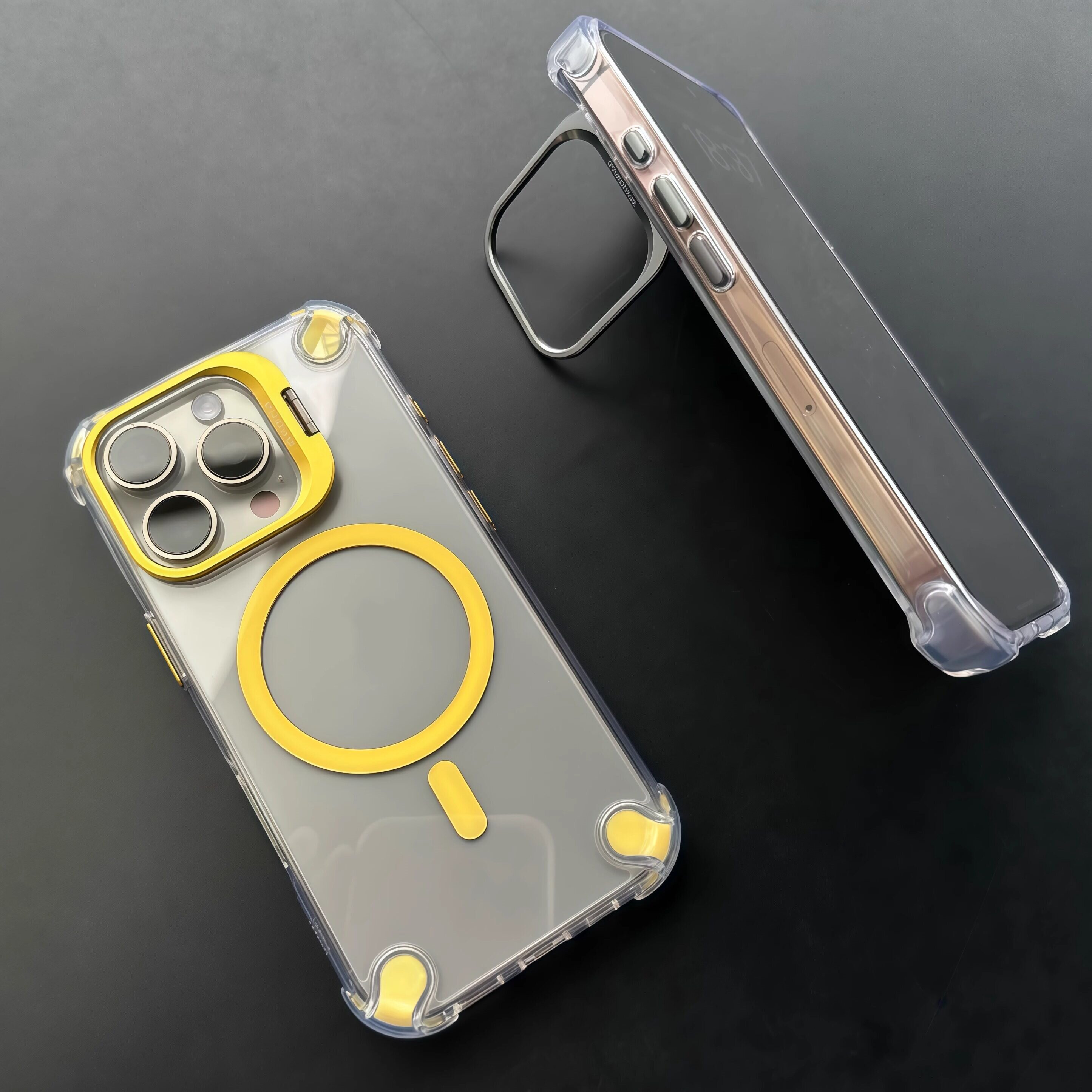 镜头支架果冻磁吸适用于苹果17Pro/15promax透明手机壳iPhone14/13/12带镜头膜16Pro全包防摔11男保护套plus