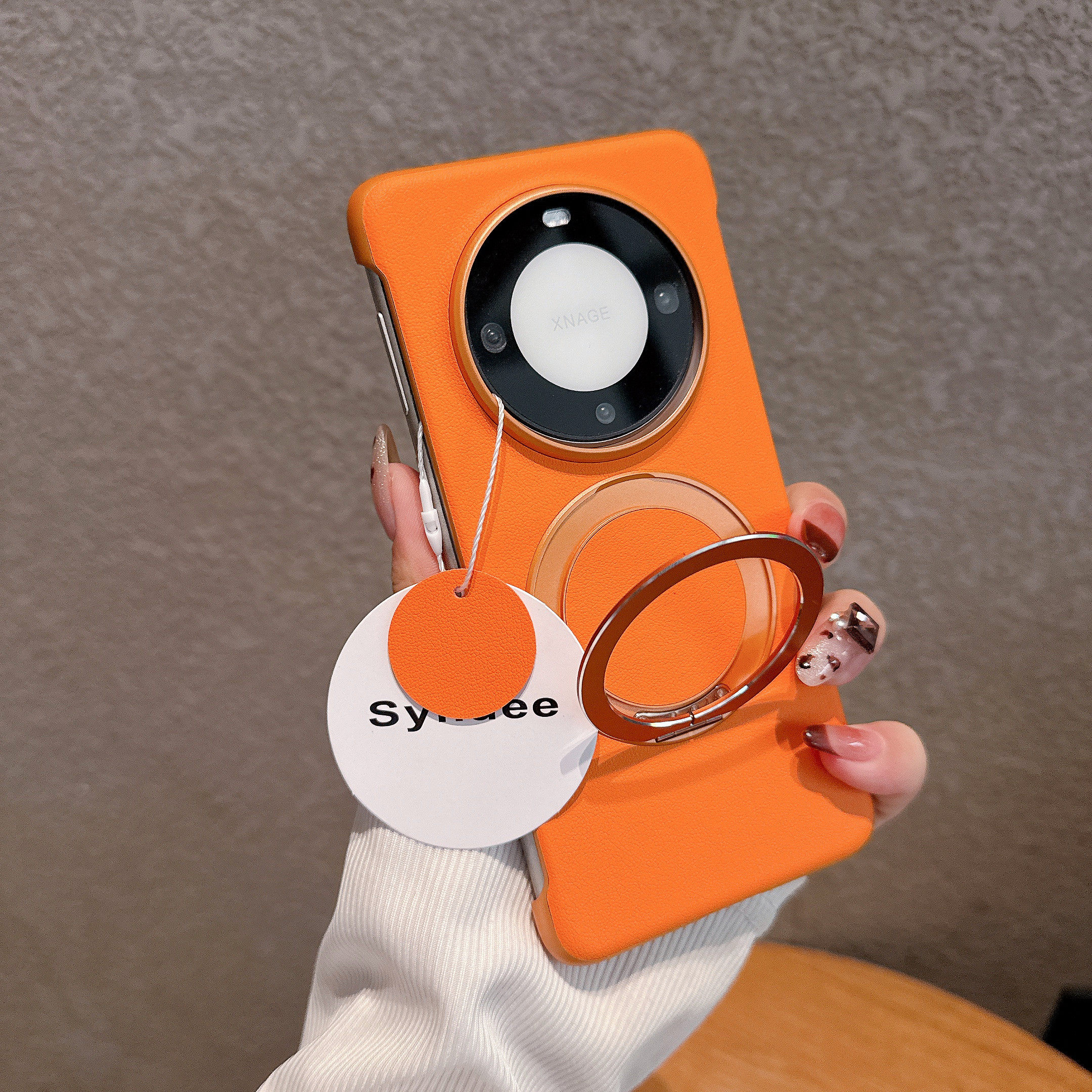 新款无边框适用于华为mate70Pro支架手机壳高级感散热mate60Pro贴皮纹情侣防摔mate70裸机手感pura80半包外壳