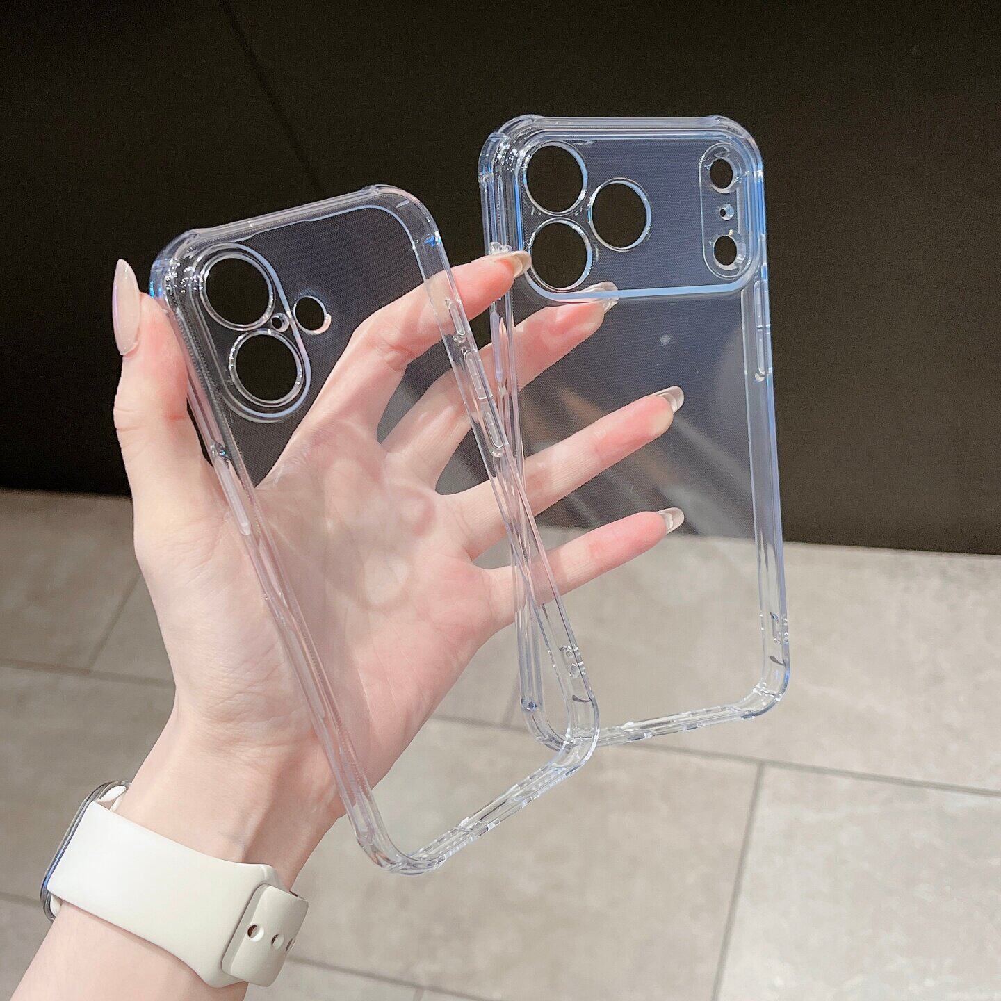 适用苹果iPhone17promax手机壳新款四角防摔16pro透明硅胶软壳ip15带ai相机按键14男女款13pm镜头全包保护套