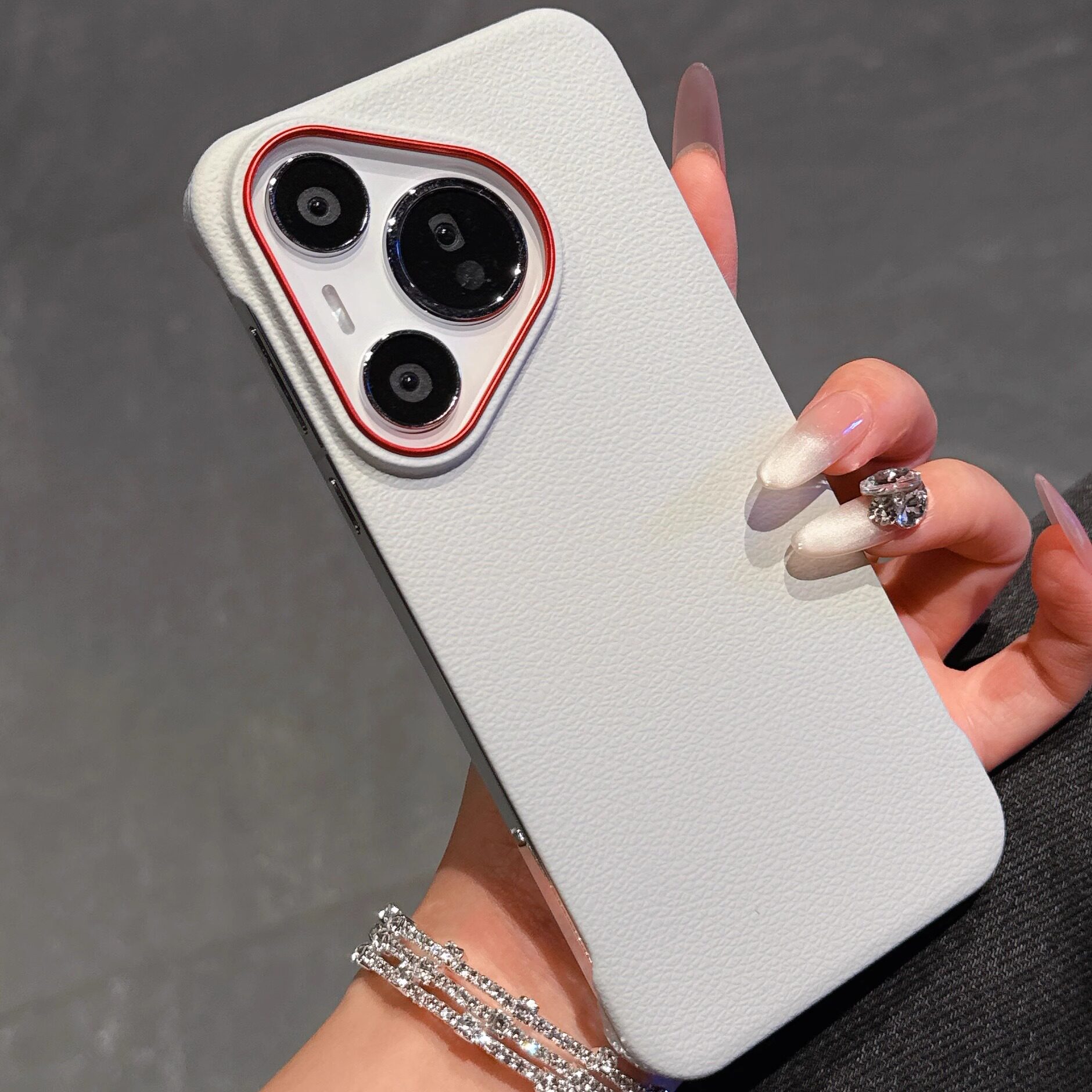 轻薄无边框素皮纹适用华为pura70Pro手机壳mate70新款高端高级感mate60pro简约个性pura70防摔时尚男女情侣