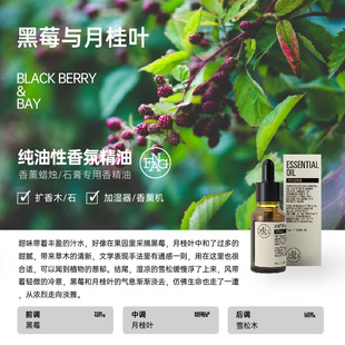 黑莓与月桂叶diy手工蜡烛精油香精香薰精油香薰石膏 芳菲香氛
