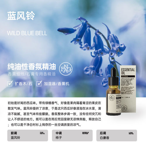 蓝风铃香薰精油蜡烛石膏