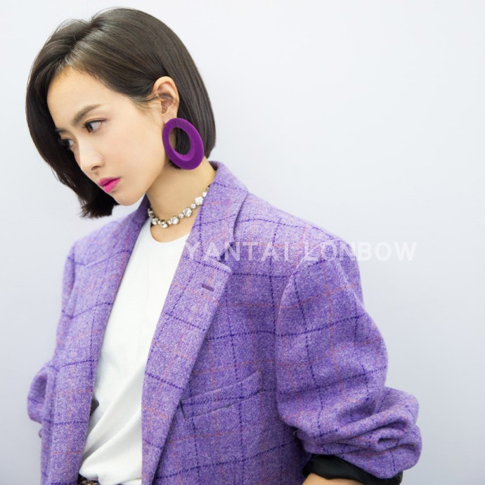 Harris Tweed Song Qian Blood Hip hop Same item violet suit Harris Fur lattice Fabricin the Textile fabrics/Accessories/Supporting, Woven fabrics, 毛呢布料 category - from Buy2taobao.com to provide professional Taobao agent buy service