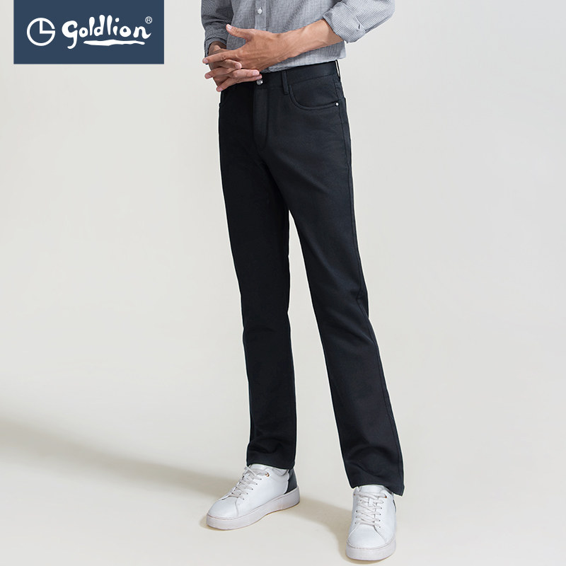 Goldlion 2020 Autumn and winter new pattern cotton material Blending Plush keep warm black Casual pants trousers Value]in the Men's clothing, Casual pants  category - from Buy2taobao.com to provide professional Taobao agent buy service