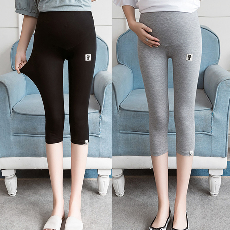 孕妇七分裤2022夏季新款薄款托腹外穿打底裤子夏天怀孕期潮妈短裤