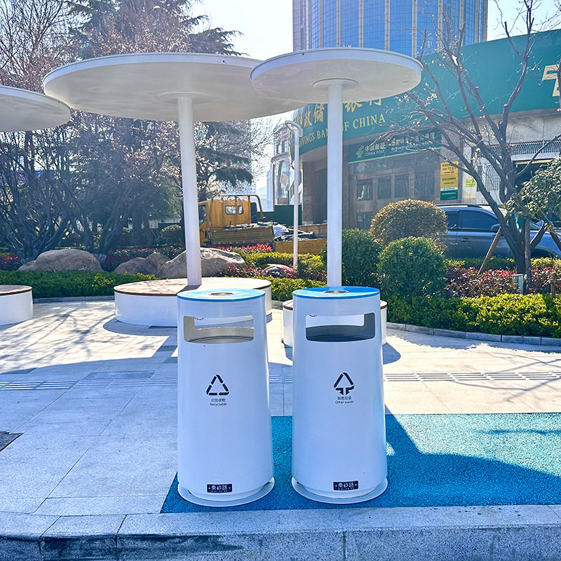 不锈钢垃圾桶户外创意分类果皮箱街道商场公园景区环卫垃圾筒定制