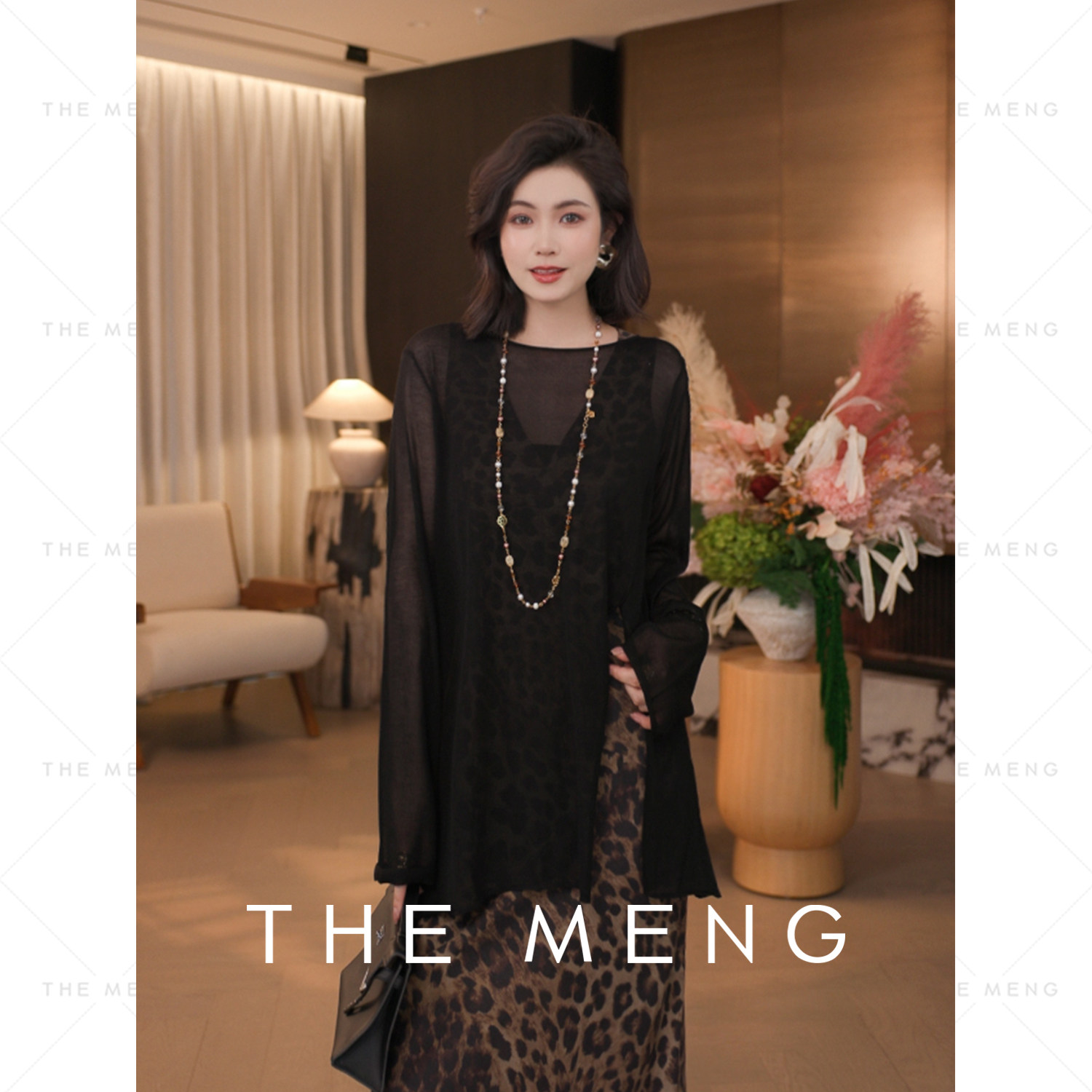 THE MENG“氛围感罩衫”三醋酸天丝凉感休闲松弛感衬衣罩衫女夏季