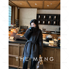 THE MENG【咖啡】高克重绵羊毛剪毛中古毛毛外套