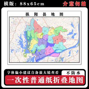 枞阳县地图批零88cm贴图新款安徽省铜陵市现货行政交通区域划分