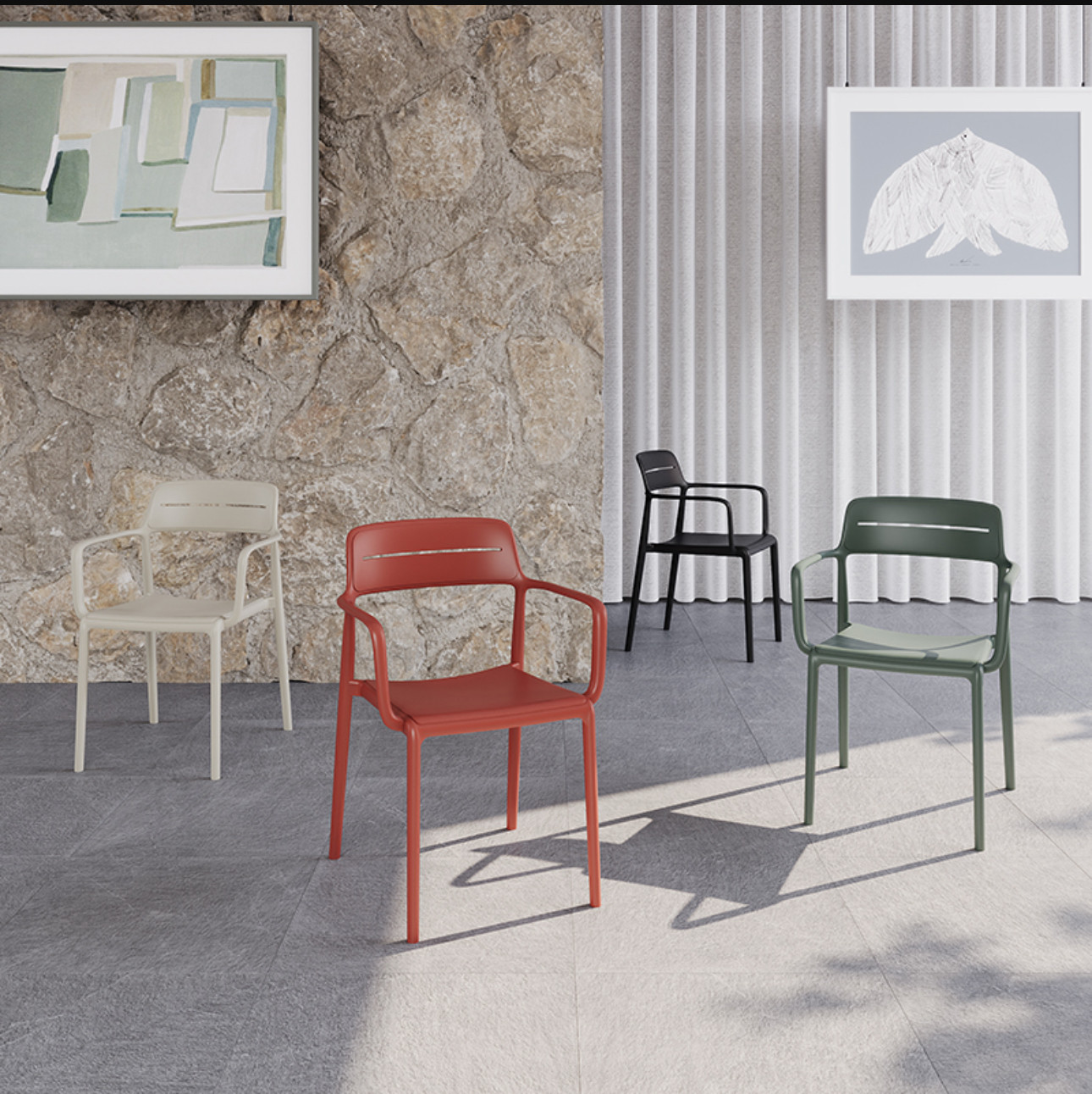 北欧塑料餐椅现代简约家用椅子网红靠背凳子休闲椅书桌椅洽谈桌椅