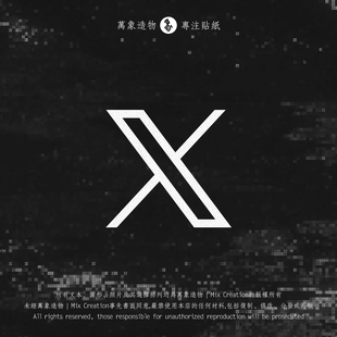 适用马斯克 x个性 Elon twitter 创意贴反光防水车贴纸 Musk