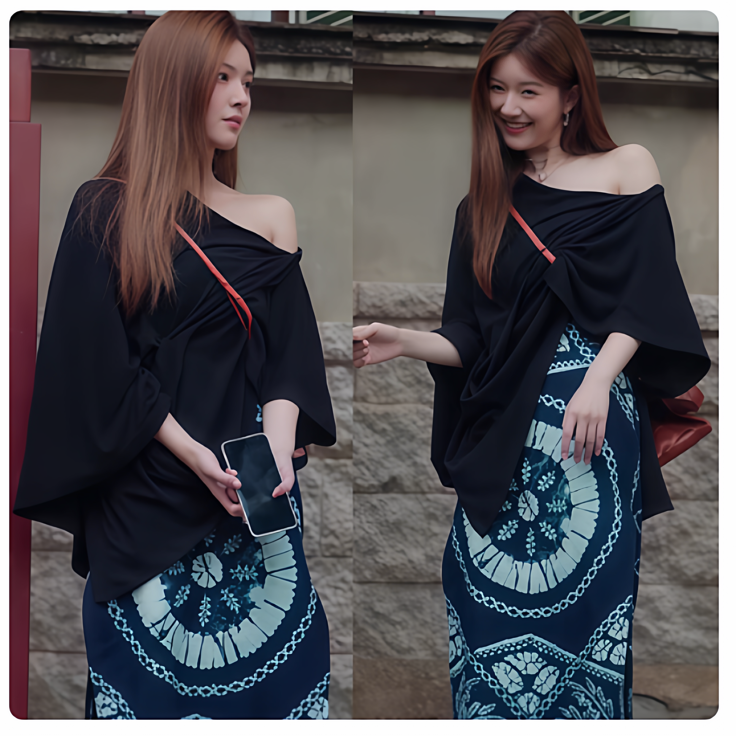 许我耀眼赵露思同款民族风新中式印花裙子黑色斜领罩衫新款两件套,女装/女士精品,时尚套装,淘宝优惠券,粉丝福利购,淘宝优惠卷