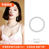 秦岚同款 鹭羽冠冕水滴满钻短项链手链女时尚 优雅气质新娘婚礼饰品