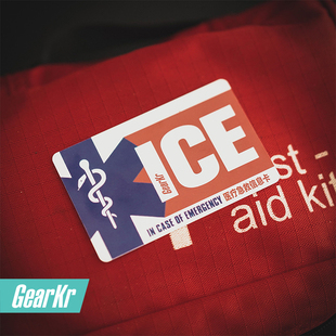 GearKr ICE医疗急救信息卡IFAK医疗包卡片联系卡急救卡信息卡