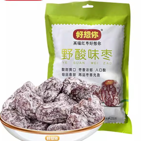 好想你野酸枣280克即食野酸味枣蜜饯果脯酸枣零食酸甜枣