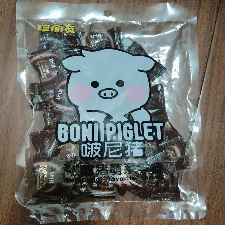 爱丽卡啵尼猪冰咖啡香润糖丝滑vc润喉薄荷糖清新口气加班零食