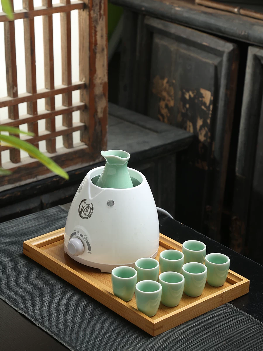 Fashionable retro ceramic pocket flask, wine set, keeps constant temperature, temperature control