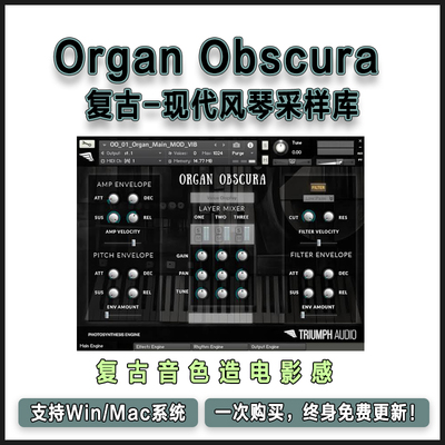 Organ Obscura 复古-现代风琴1960年代风格鲍德温风琴康泰克音源