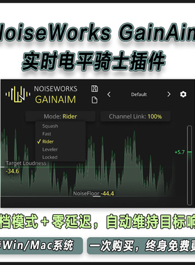 NoiseWorks GainAim 实时电平骑士自动调整响度效果器混音插件