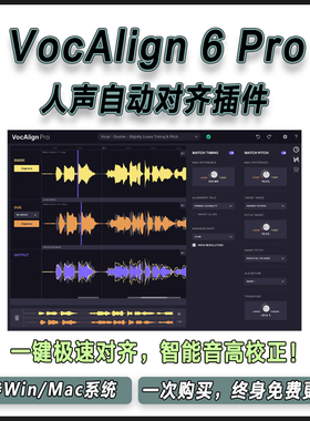 Synchro Arts VocAlign 6 Pro 专业版人声合唱对白自动对齐插件