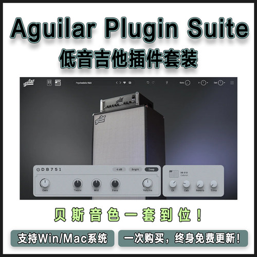Aguilar Plugin Suite 低音贝斯吉他插件套装箱头箱体效果器模块