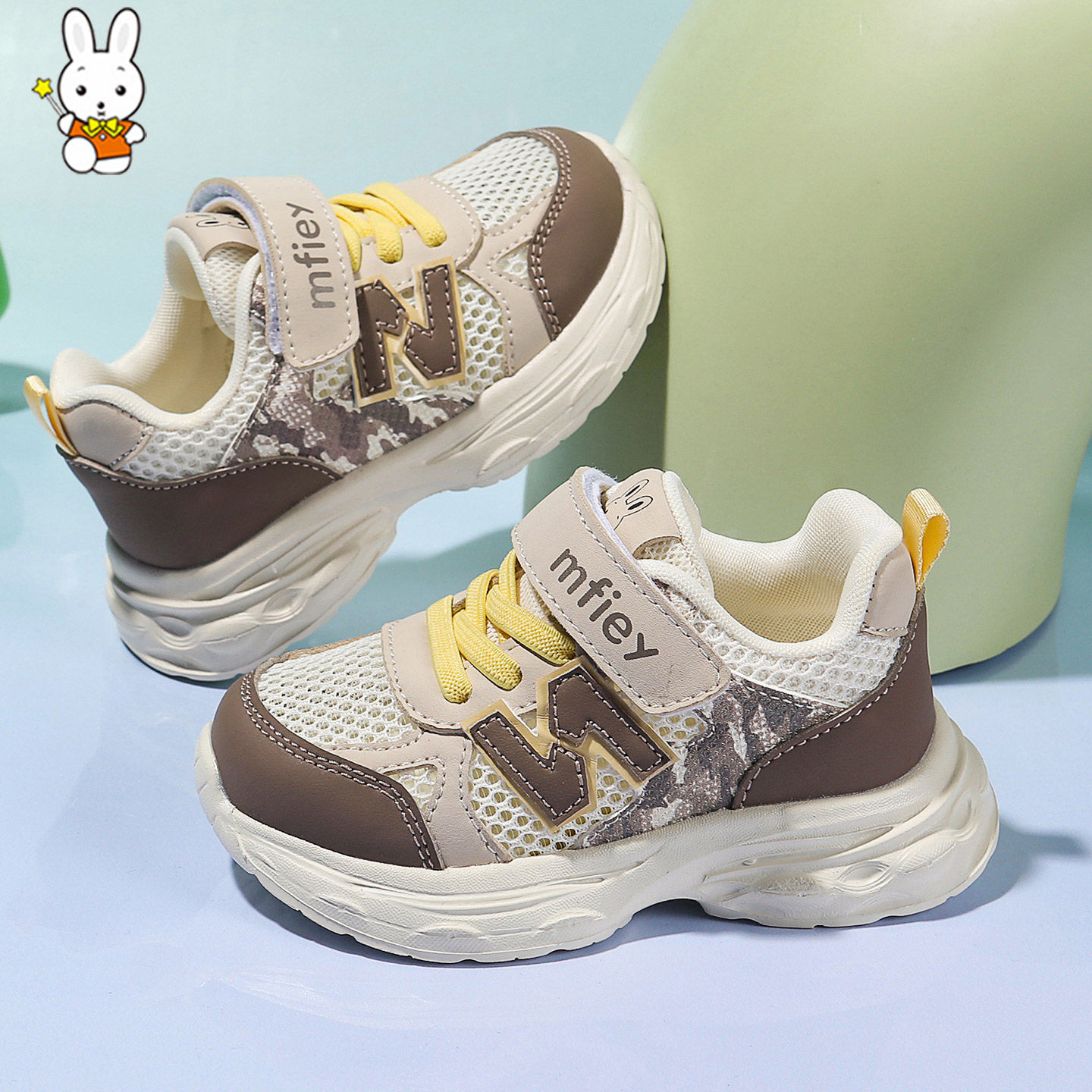 班纳米菲夏季儿童鞋宝宝鞋子3-6岁5男童透气网鞋镂空网眼运动凉鞋